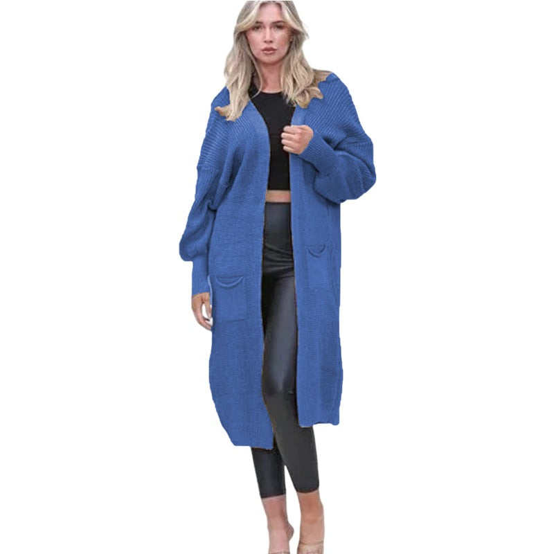 Women's Knitted Winter Set Loose Pockets Long Knitwear