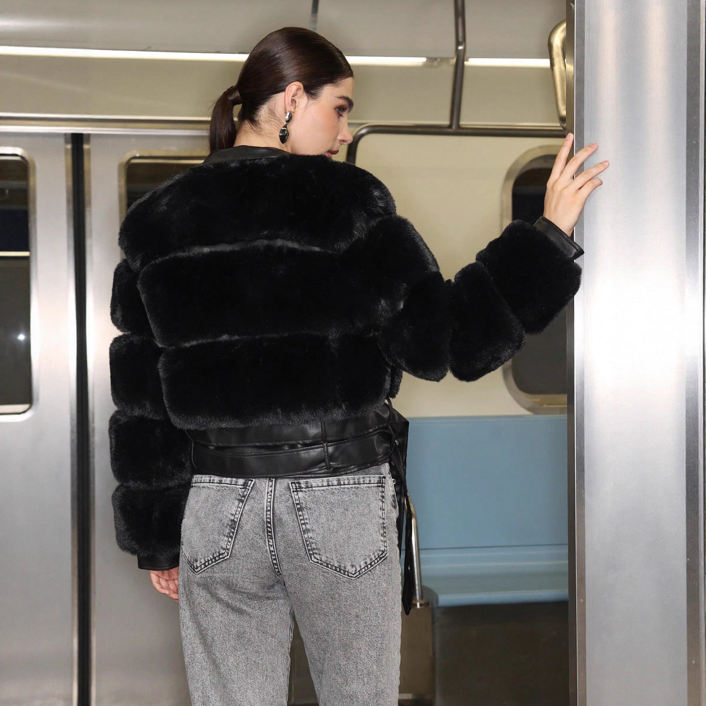 Faux Animal Fur Female Casual Outdoor Coats