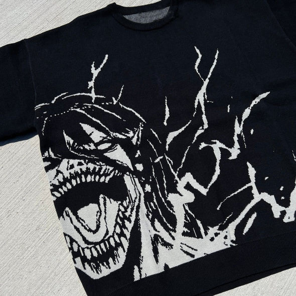 Women's & Men's & Retro Anime Print Knitting Gothic Sweaters