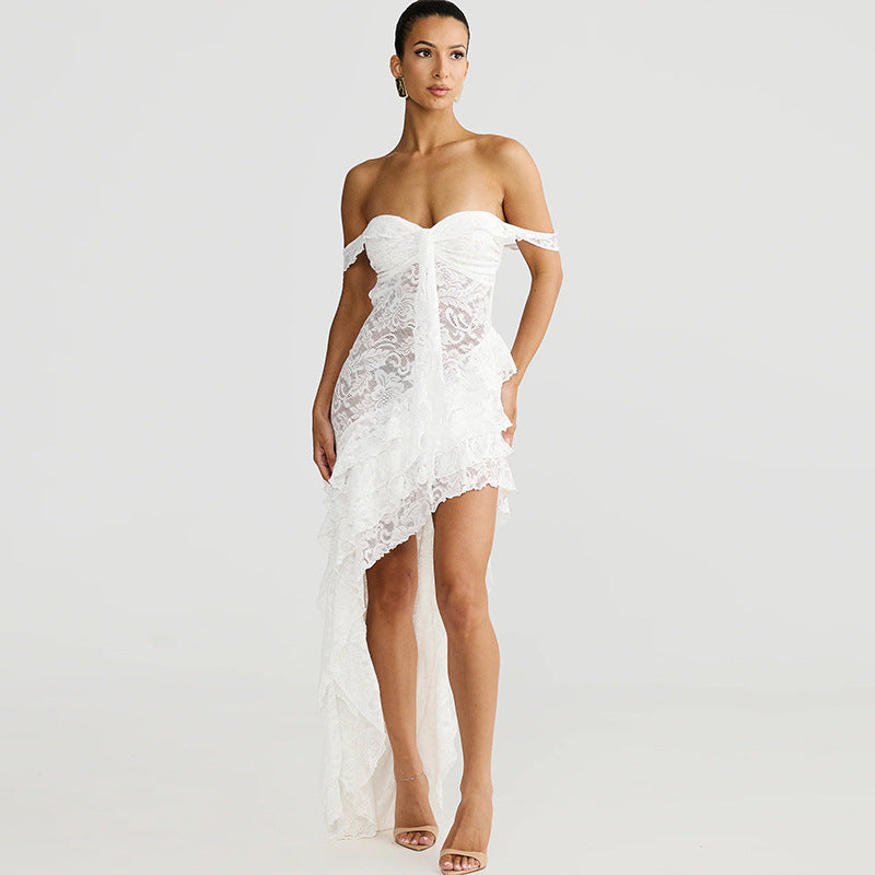 Women's Lace Sexy Slim Fit Tied Hollow Dresses