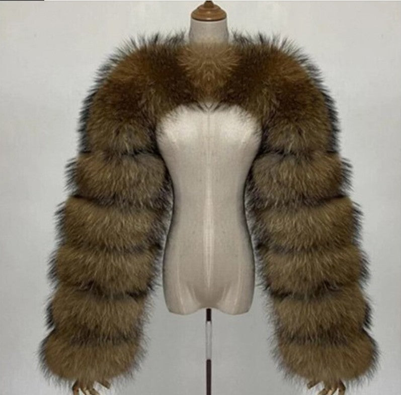 Women's Fur Artificial Imitation Fox Ultra Faux Coats