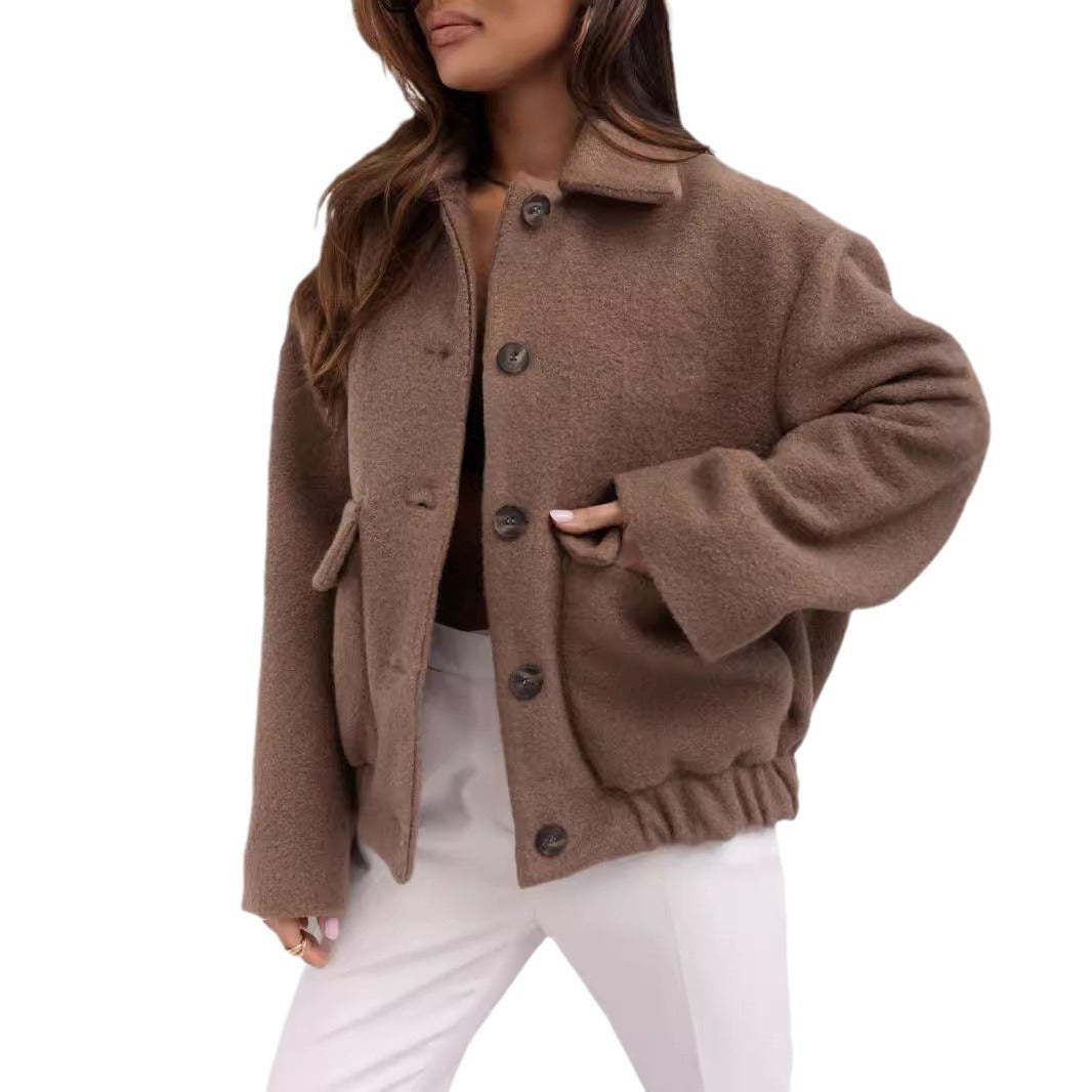Women's Fashion Solid Color Small Single-breasted Plaid Blazers