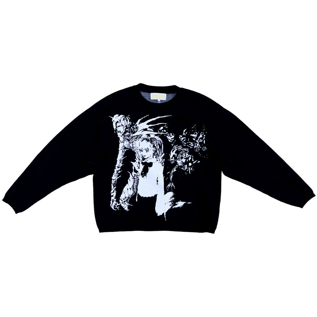 Fashion Round Neck Pullover Jacquard Long Sleeve Sweaters