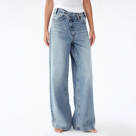 Women's European High Quality Denim Straight Jeans