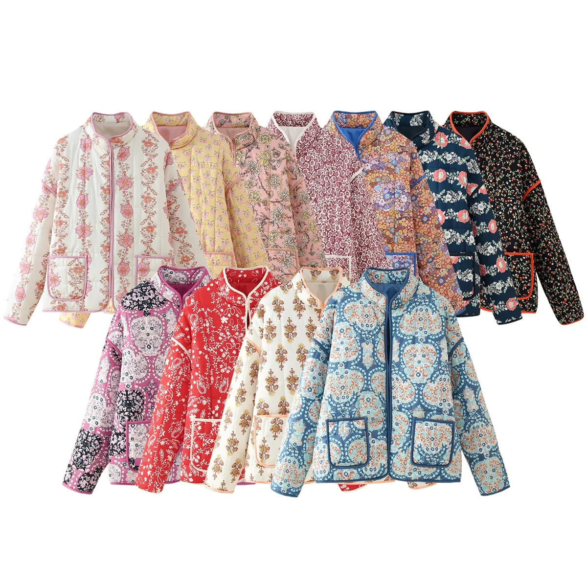 Women's Charming French Retro Pattern Print Jackets