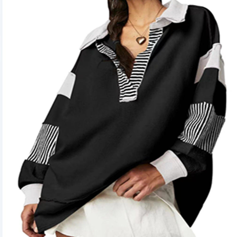 Women's Loose Casual Long Sleeve Pullover Split Sweaters