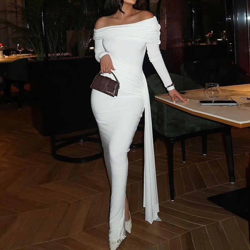 Women's French Dress Fashionable Slimming Design British Dresses