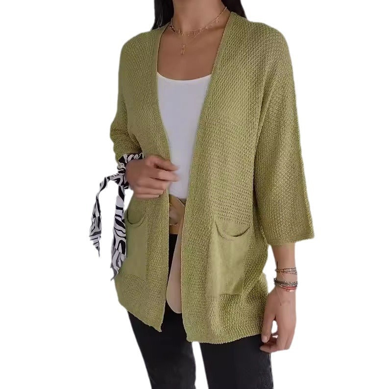 Women's Glamorous Waffle Sleeve Urban Casual Jackets