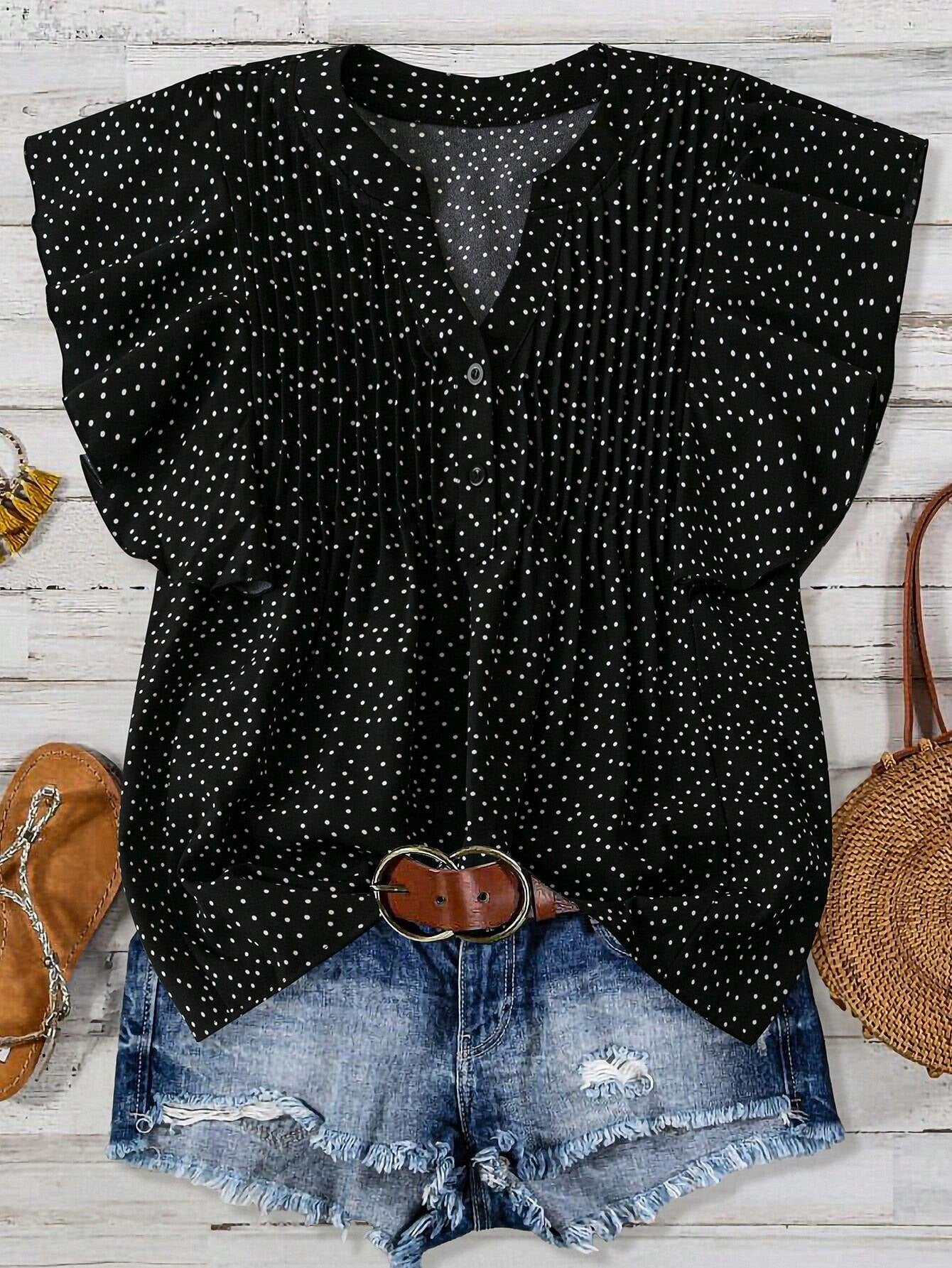 Unique Elegant Princess Sleeves Chiffon Shirt Tops