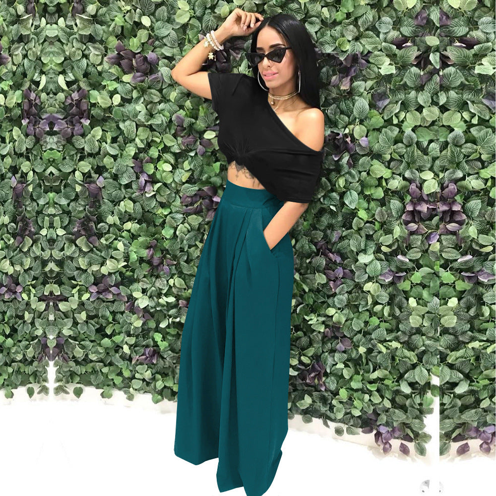 Fashion Personality Flared Wide Leg Casual Pants