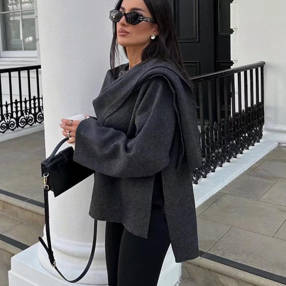 Women's Loose Leisure Cape Shawl Knitted Sweaters