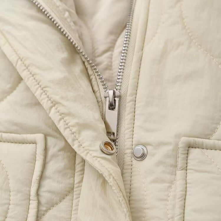 Women's Street Fashion Casual Stand Collar Large Jackets