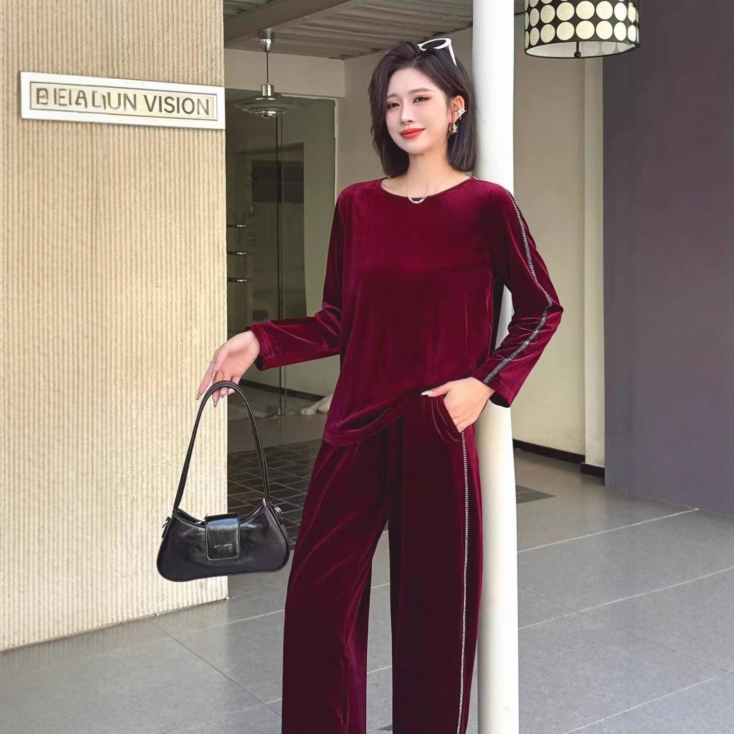 Veet Elegant Graceful Wide Leg Two-piece Vests