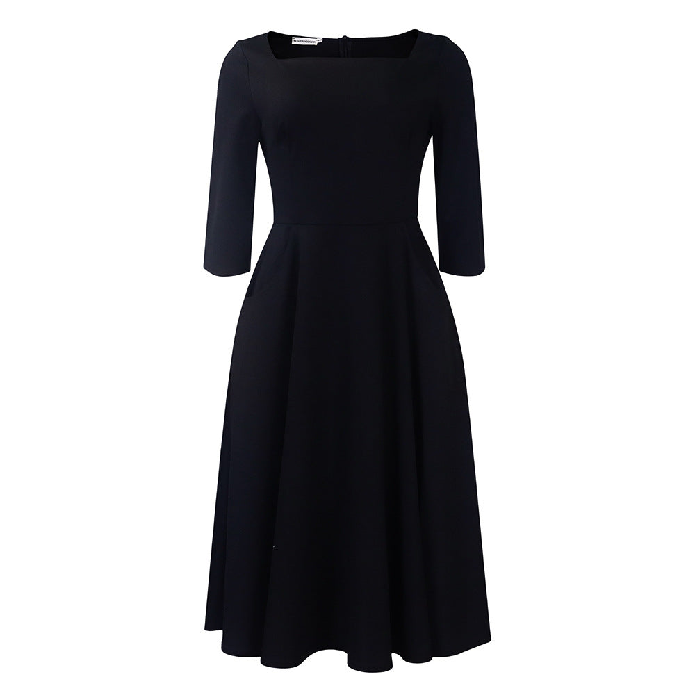Women's Fashion Elegant Pocket Large African Dress