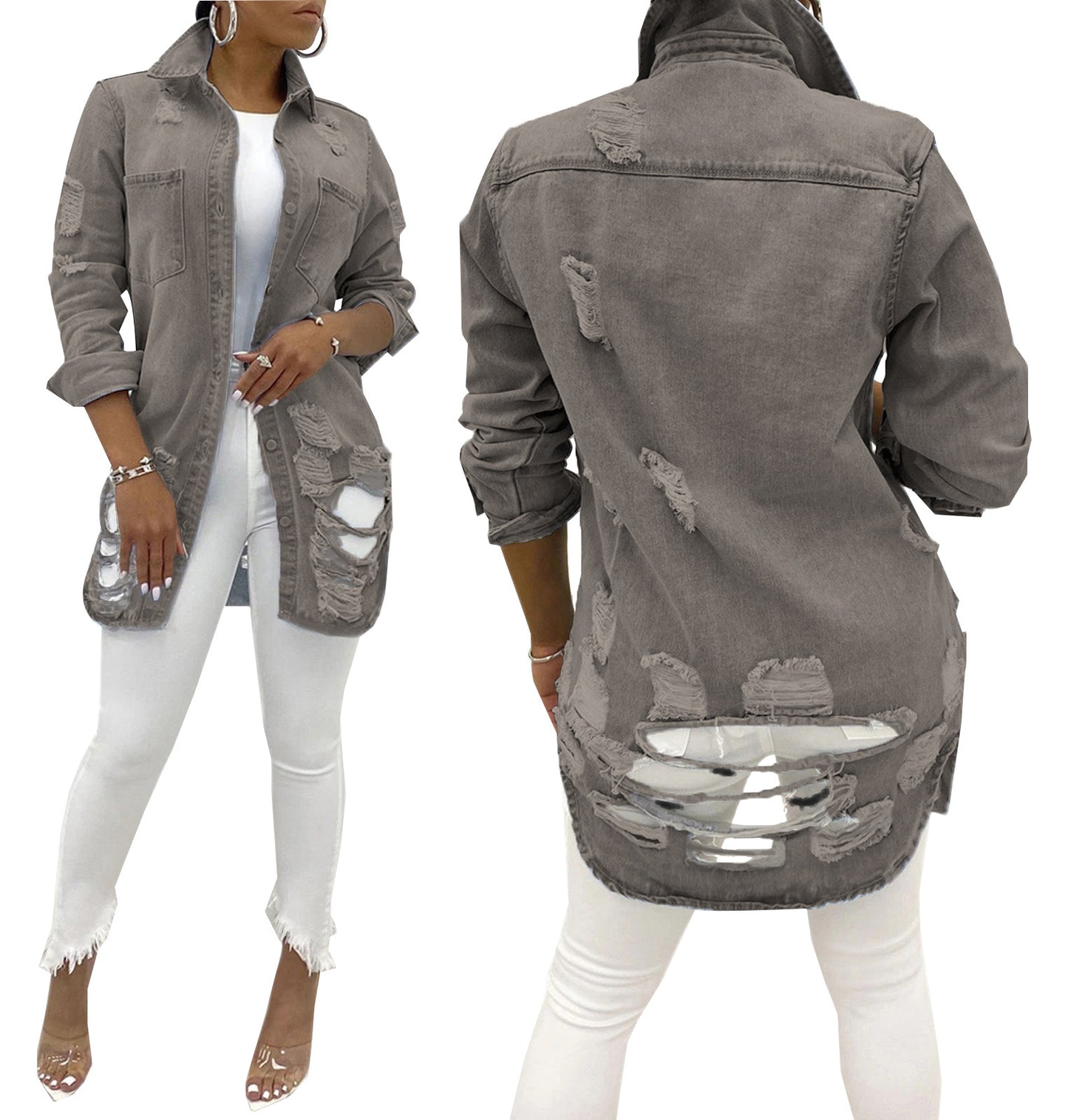 Cool Classy Fashion Sexy Lady's Denim Coats