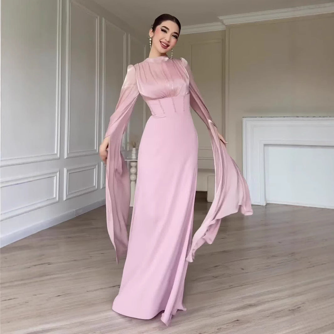 Spring Elegant Long Sleeve Silky Comfortable Dresses