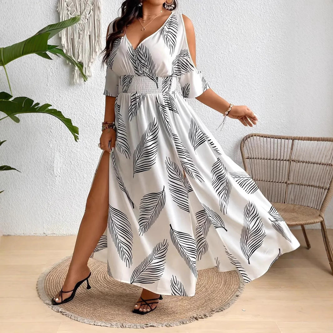 Fashion Sexy Print Dress Elegant Sleeveless Dresses