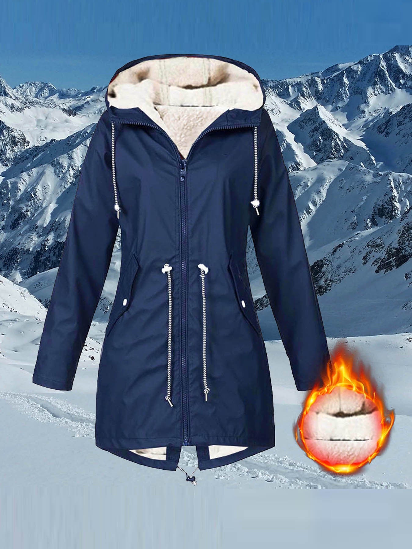 Comfortable Fleece Outdoor Mountaineering Hooded Shell Coats