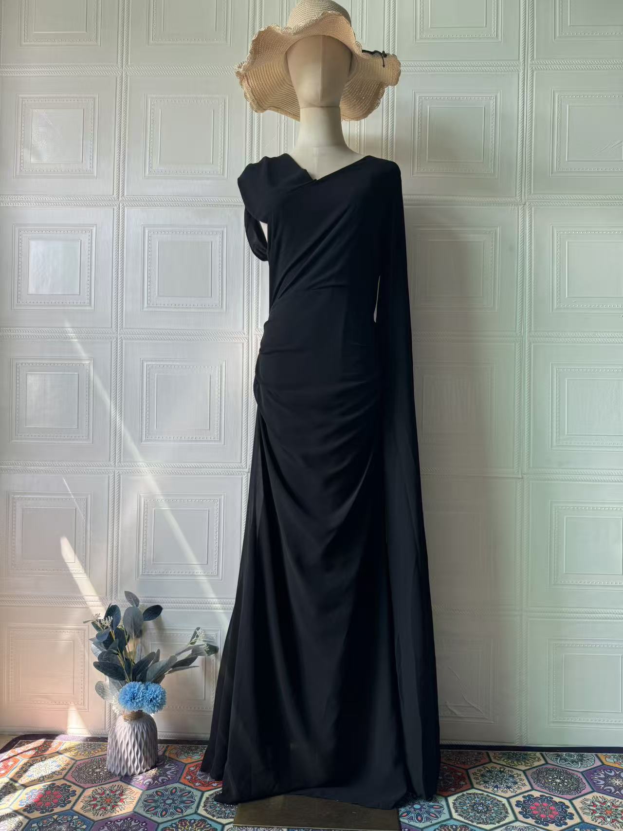 Women's Soft Elegant Sleeve Long Dress Light Dresses