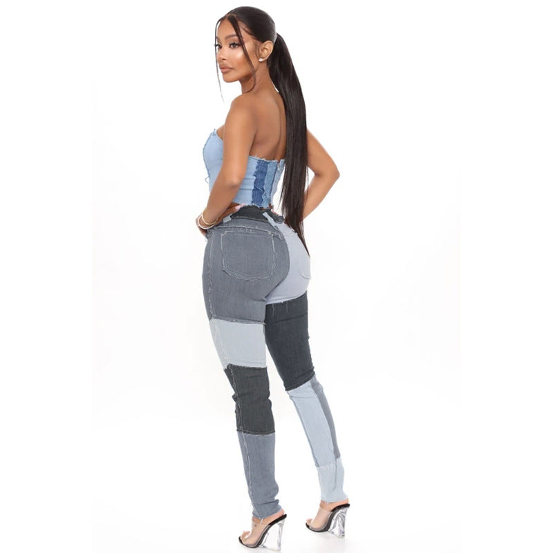 Women's Source Head Super Elastic High Waist Tassel Pencil Slim Jeans