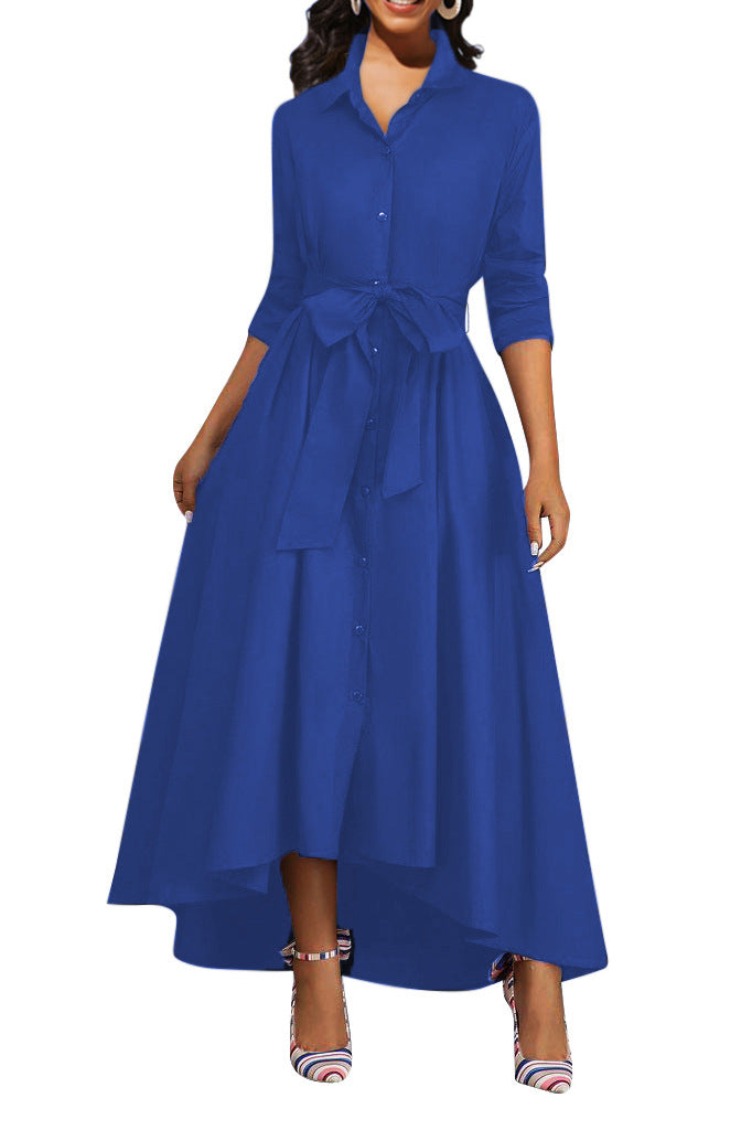 Women's Sexy Fashion Solid Color Long Sleeve Dresses