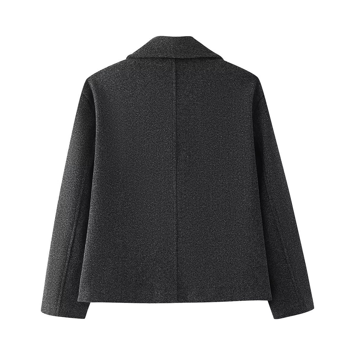 Women's Graceful Fashionable Double Breasted Woolen Blazers