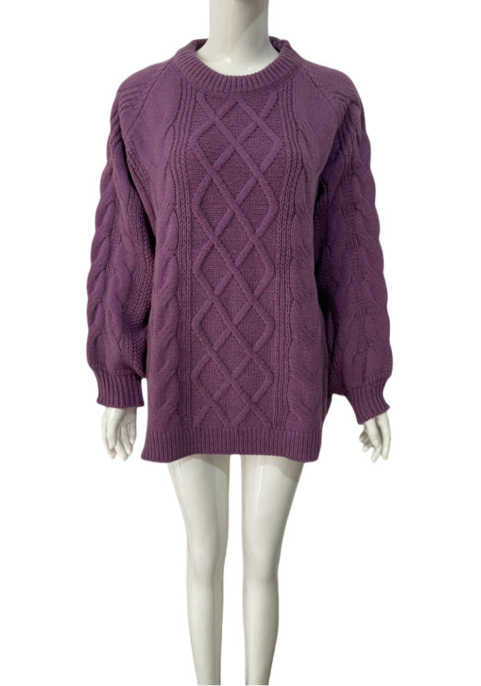 Thick Needle Pullover Twist Long Sleeves Sweaters