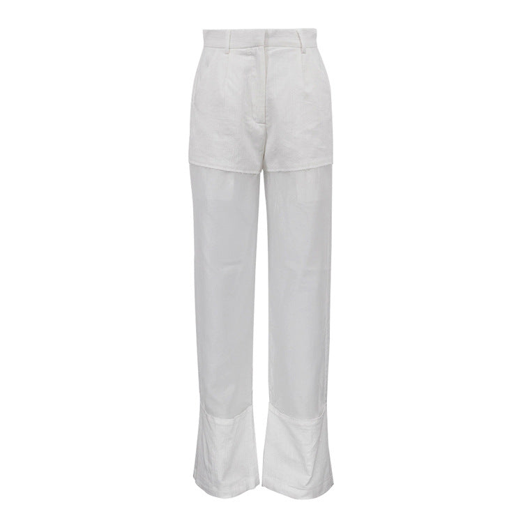 Women's Street High Waist Wide Leg Spring Gauze Pants
