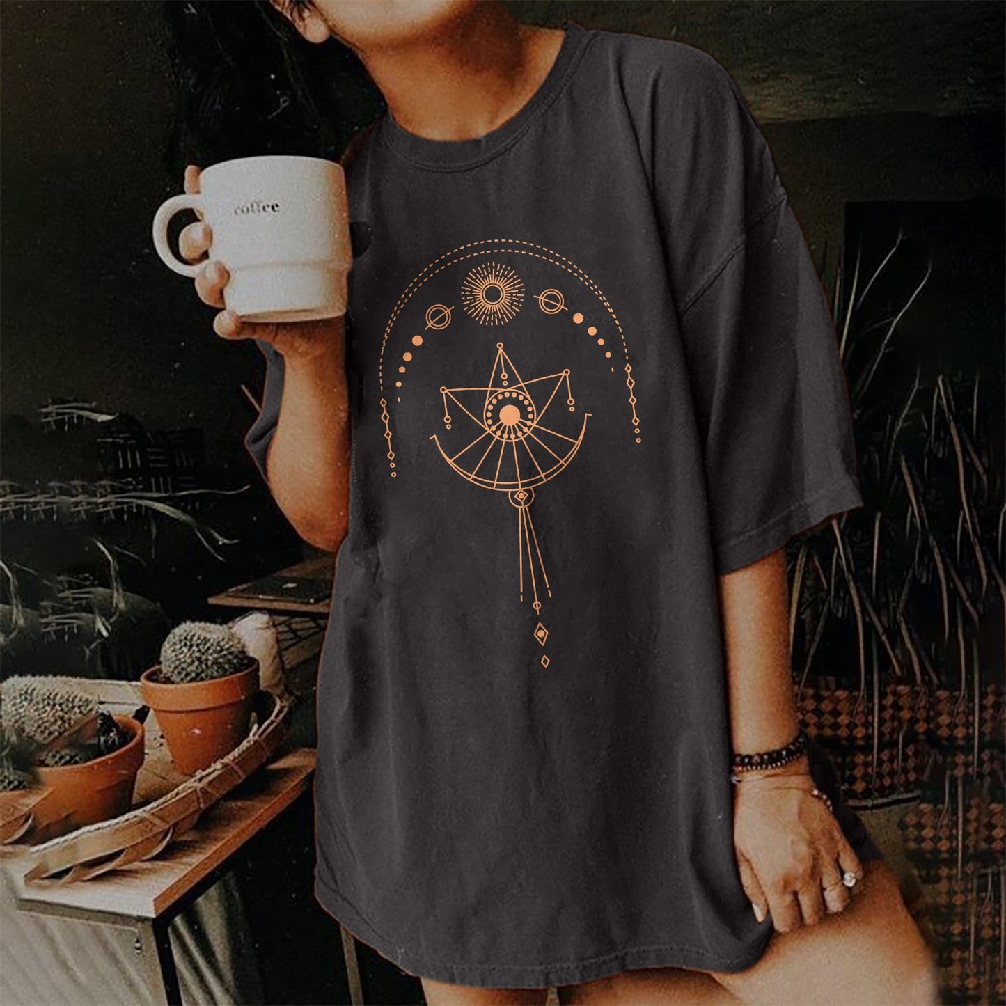 Women's T-shirt Summer European Vintage Printed Skull Blouses
