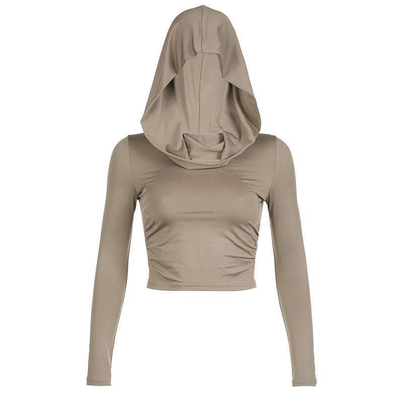 Wear Swing Collar Stretch Temperament Elegant Agent Hooded Blouses