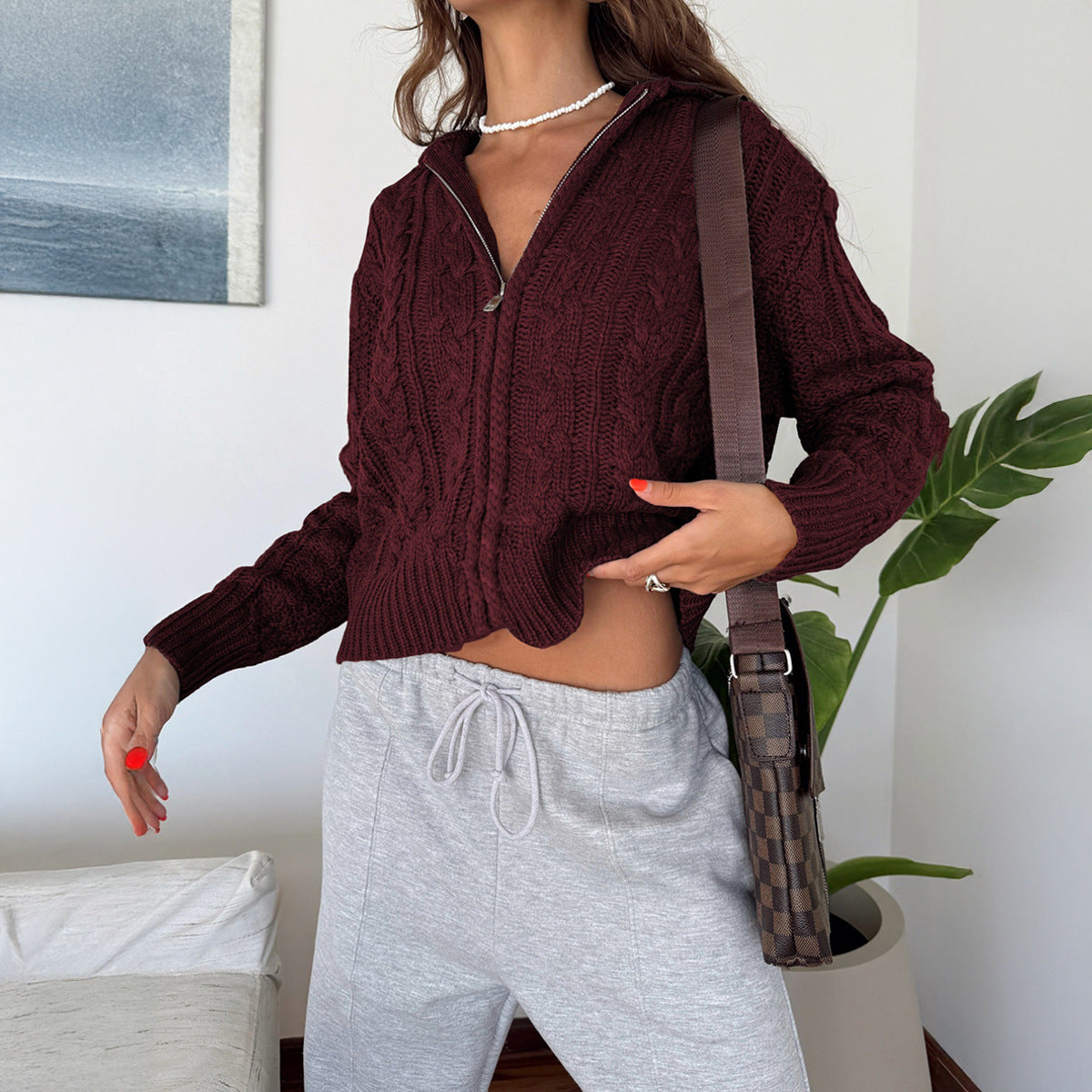 Women's Leisure Commute Style Long Sleeve Solid Knitwear