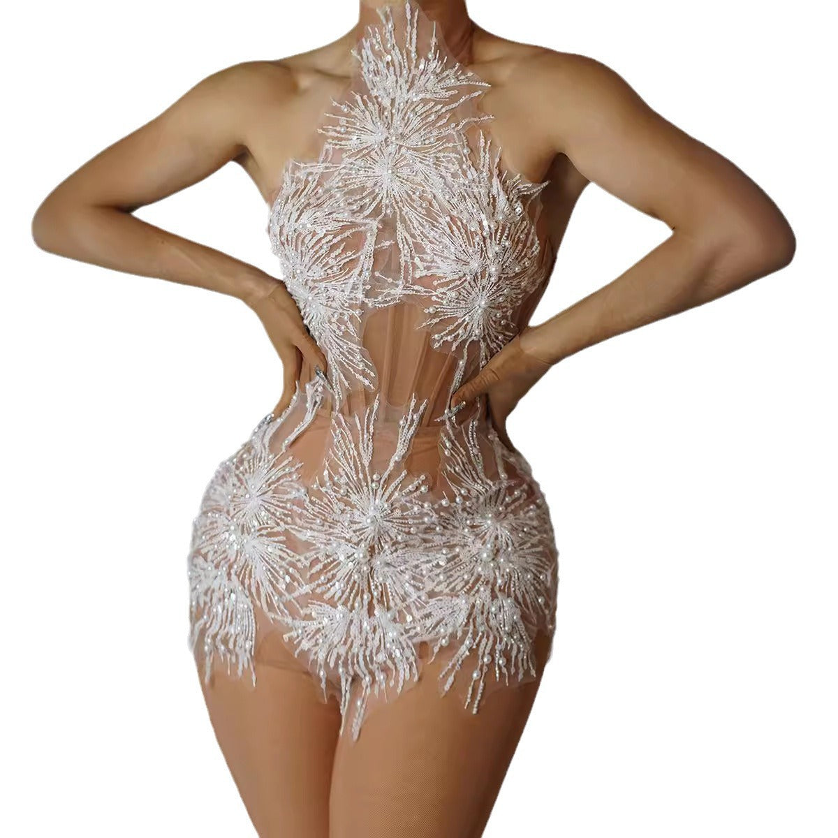 Halter Slip Dress Modify Street Style Skin Color Sexy Dresses