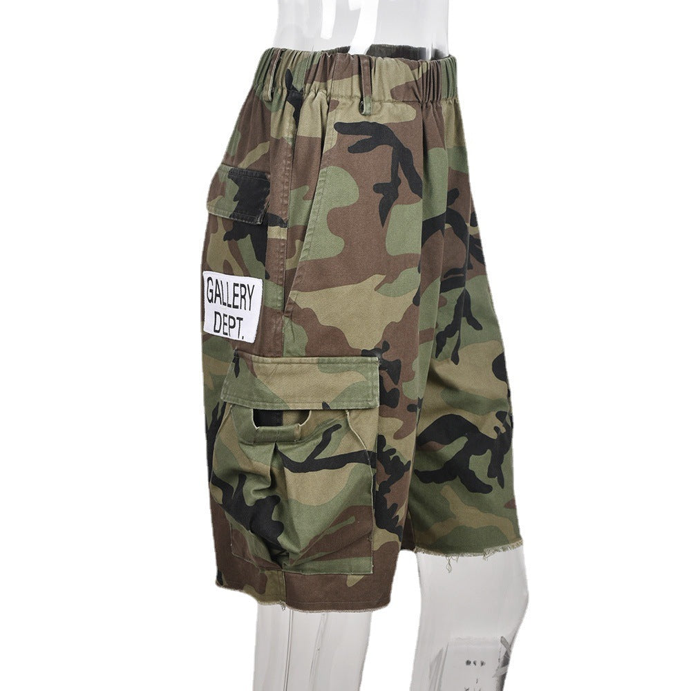 Women's Summer Sexy Loose Letter Camouflage Casual Pants