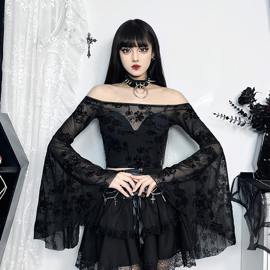Halloween Party Style Hipster Slim Chain Cross Double Skirts