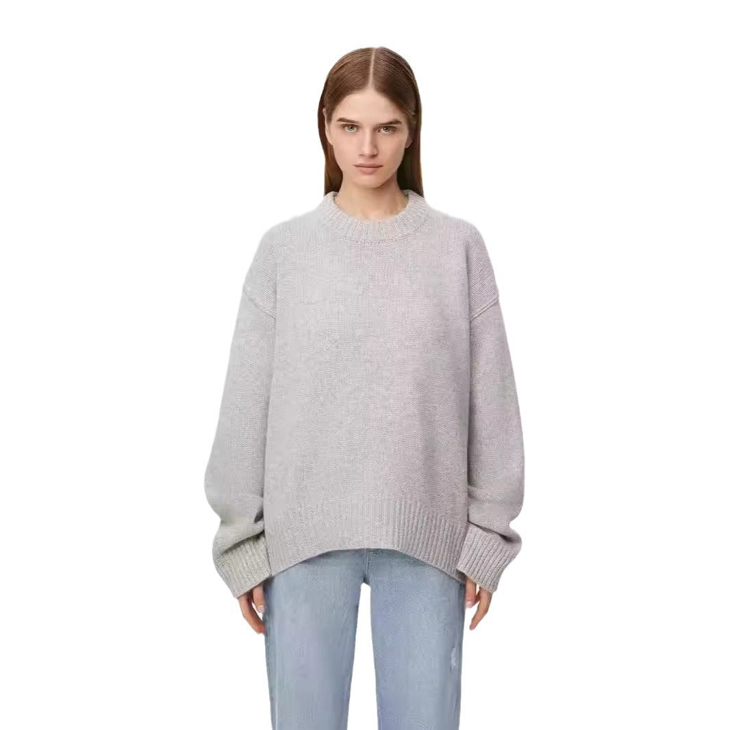 Attractive Knitted Russian Round Neck Loose Sweaters