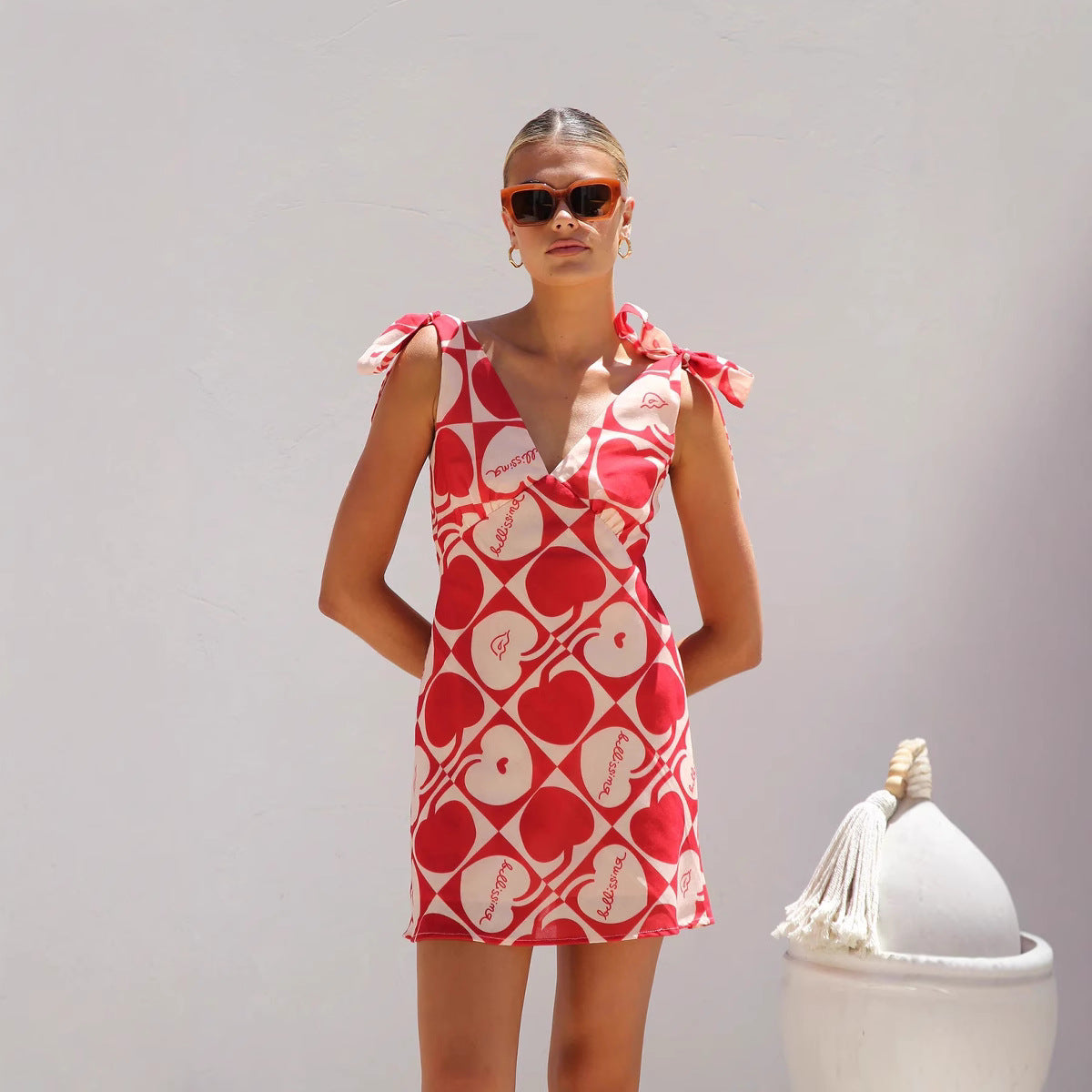 Versatile Summer Dress Printed Mini Sling Dresses