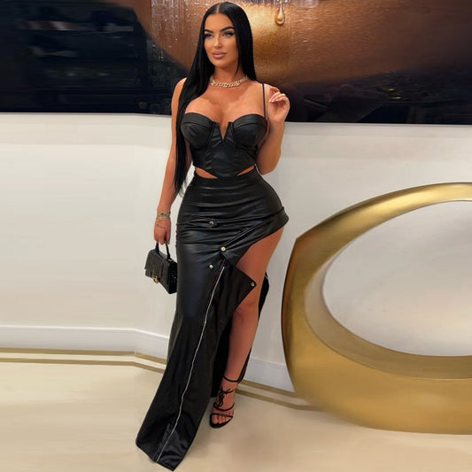 Metal Zipper Fashion Sexy Hot High Skirts