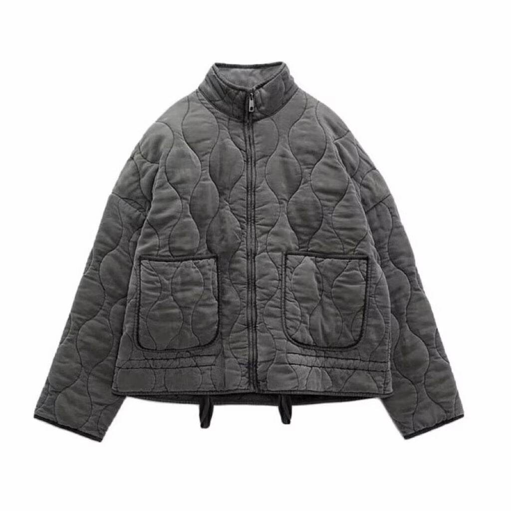 Women's Winter Street Fashion Quilted Long-sleeved Cotton Jackets