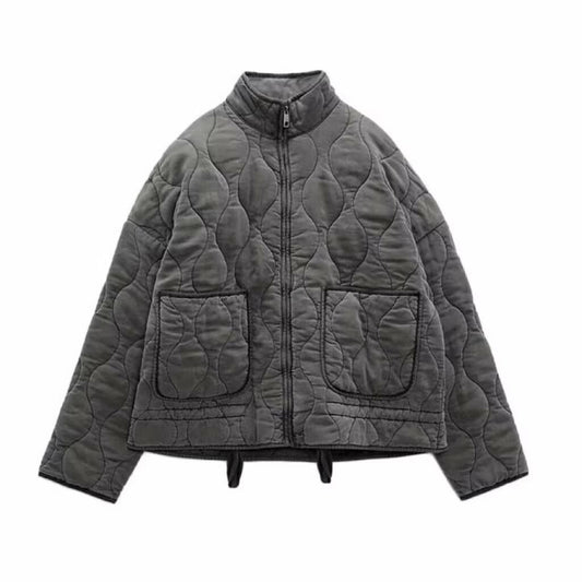 Women's Winter Street Fashion Quilted Long-sleeved Cotton Jackets