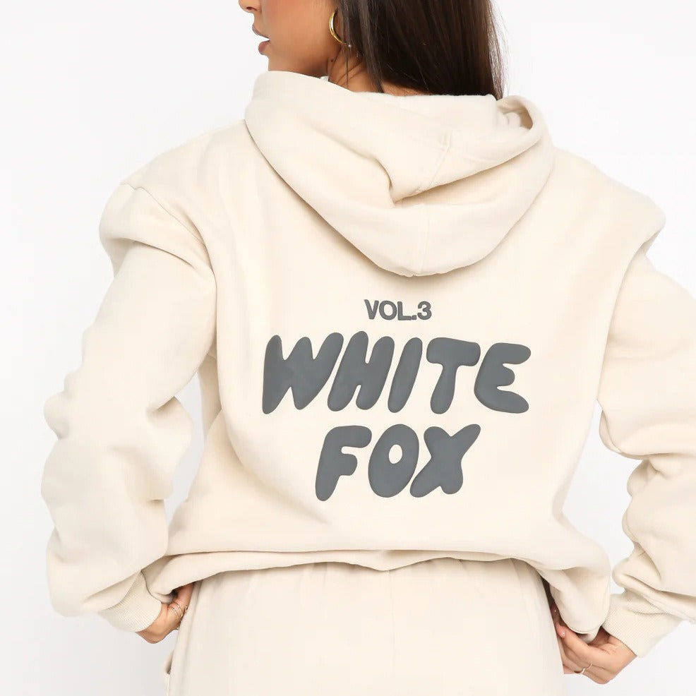 Women's Fashion Sports Loose Simple Hooded Fleece-lined Sweaters