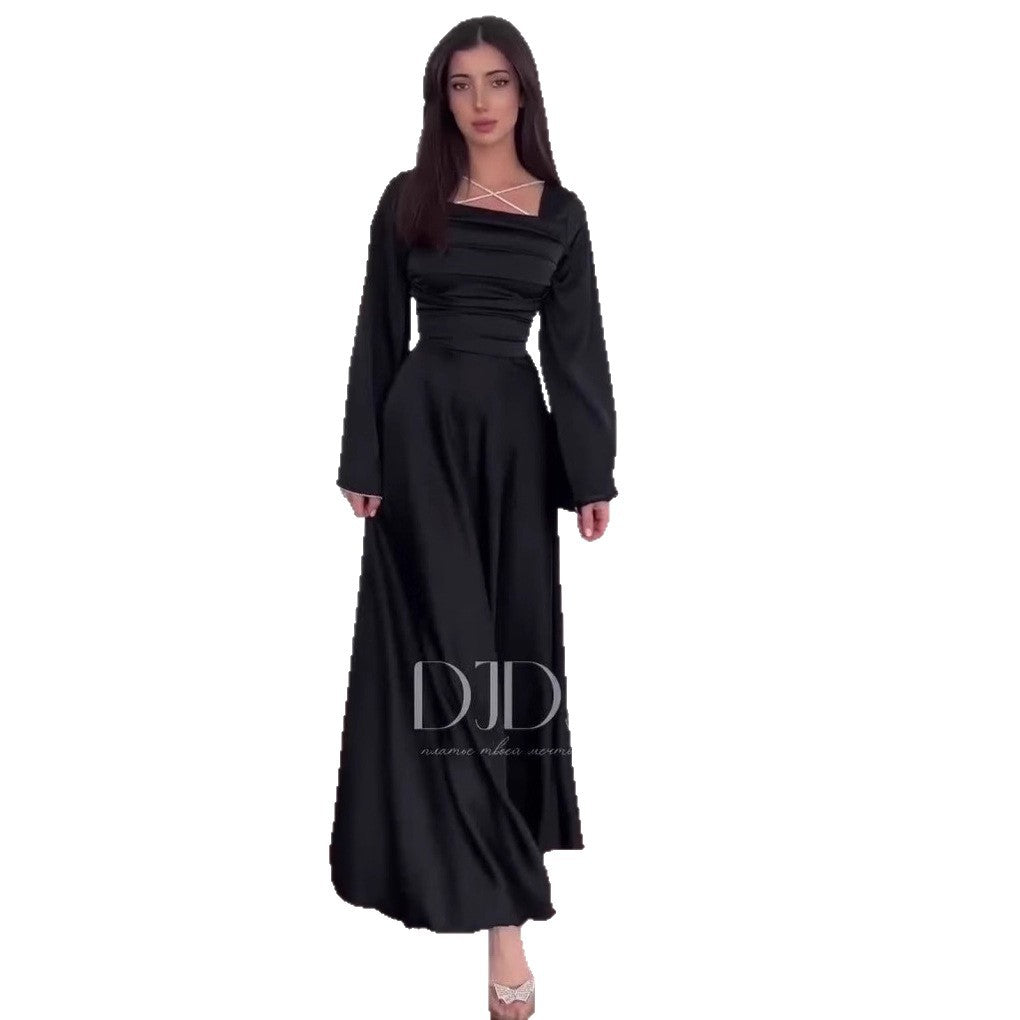 Women's Summer Retro Elegance Long Sleeve Dress Dresses