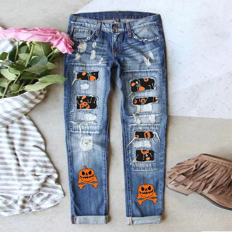 Women's Pretty Popular Ripped Casual Cropped Jeans