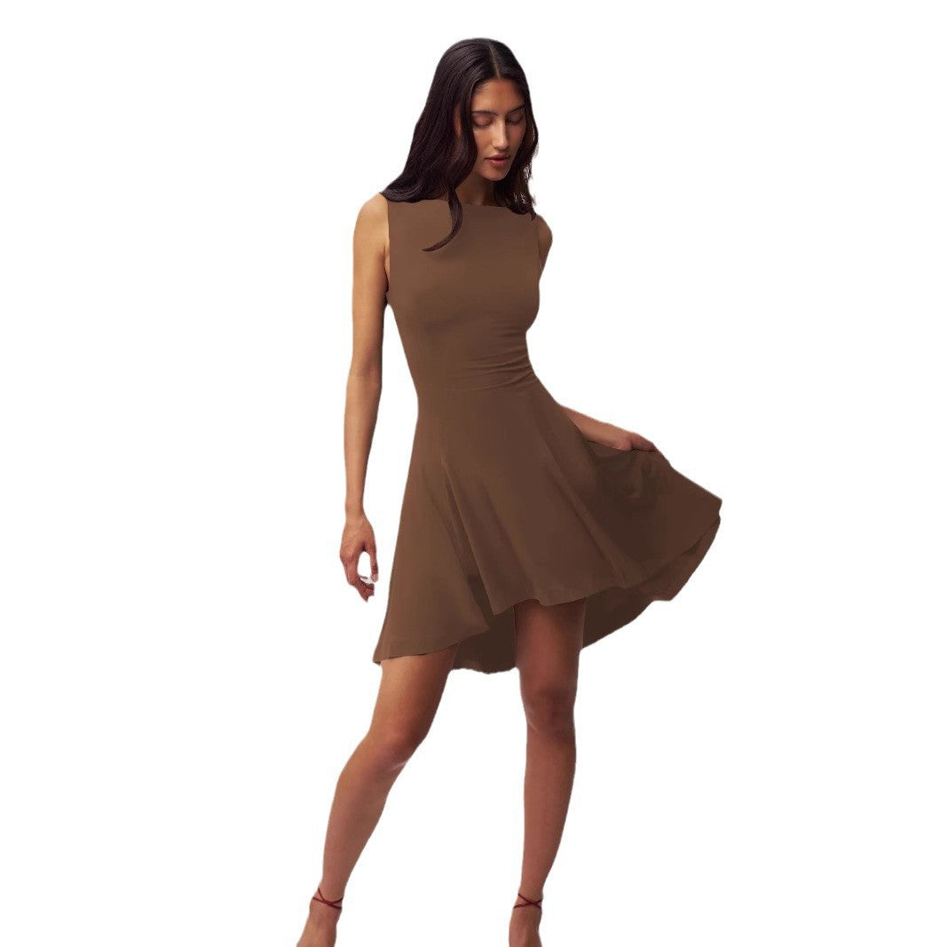 Solid Color Sleeveless Sexy Hot Dress Dresses