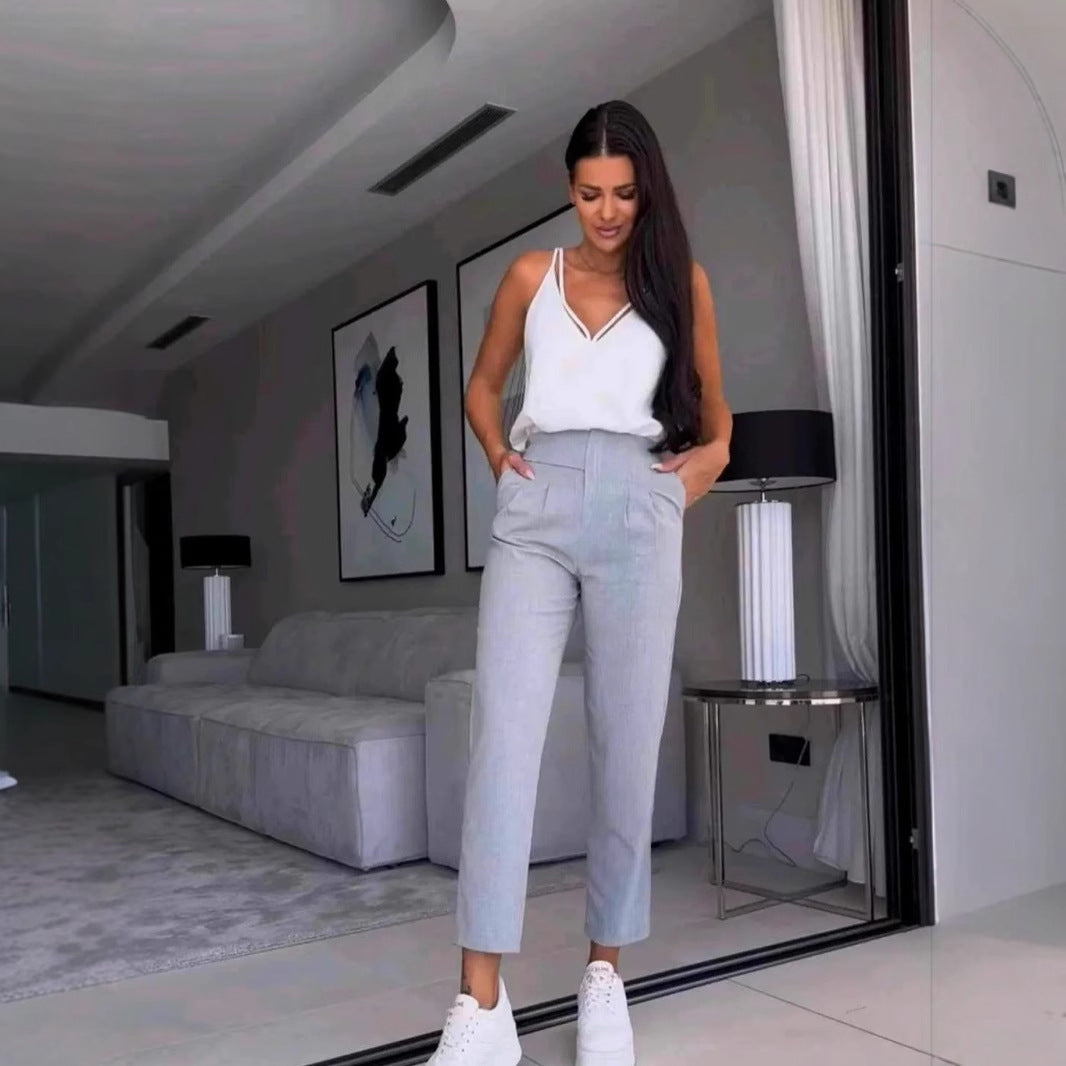 Women's Creative Solid Color Clothes Casual Pants