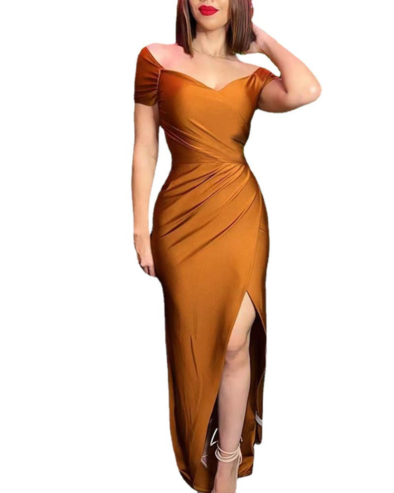 Women's Commute Long Dress Elegant Strap High Dresses