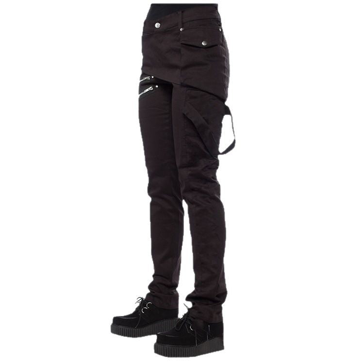 Rivet Skinny Snap Fastener Side Release Pants