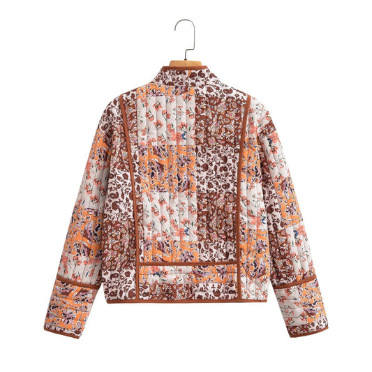Women's Slouchy Street Fashion Pattern Print Coats
