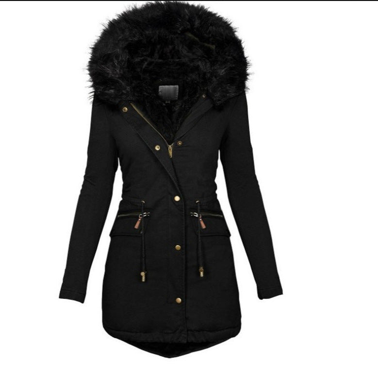Women's Padded European Thickened Veet Clothes Casual Coats