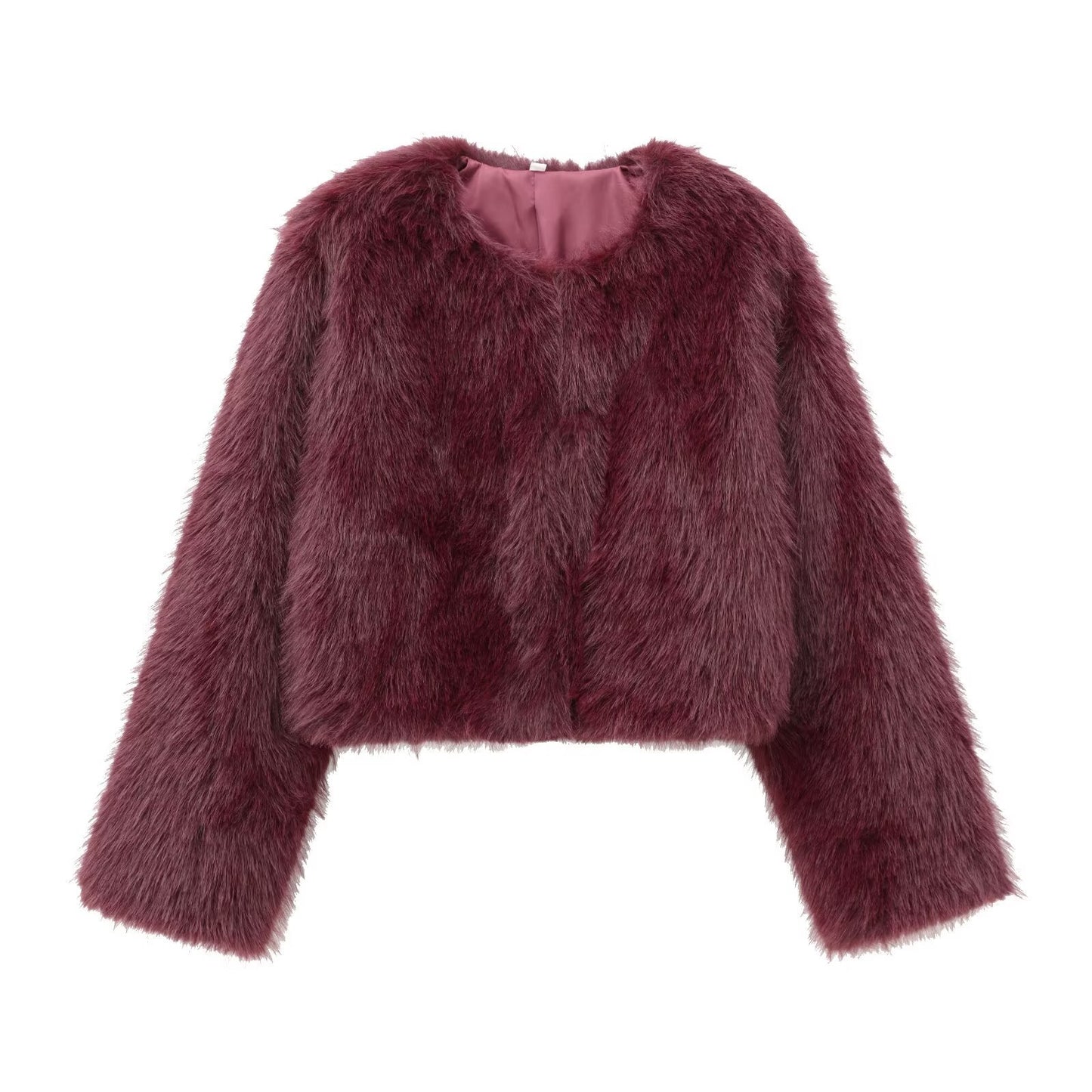 Women's Artificial Leather Fur Effect Style Jackets