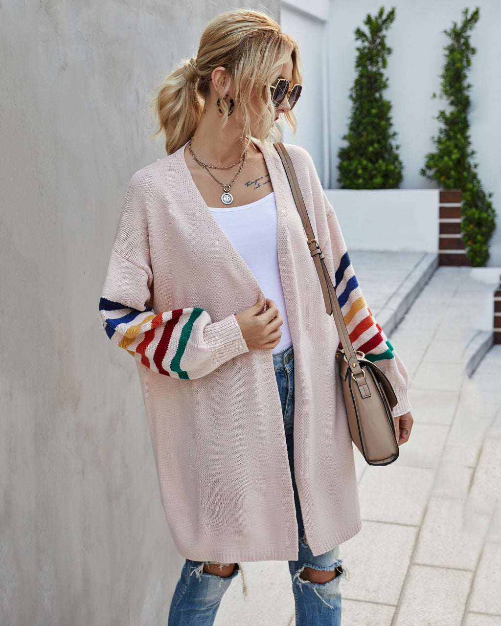 Women's Spring Clothes Stitching Loose Casual Women's Sweater